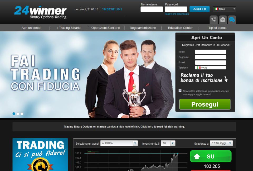 24winner: piattaforma trading online